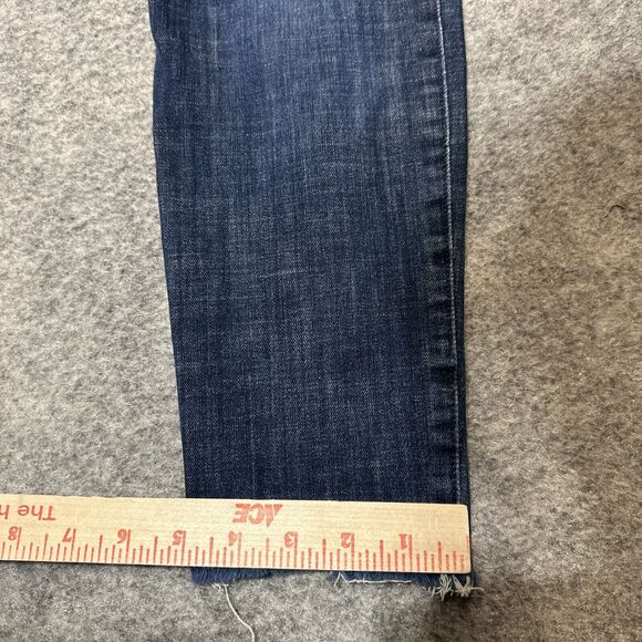 Gap‎ 1969 True Skinny Jeans 30R Super High Rise Dark Wash Blue Distressed - Picture 6 of 9